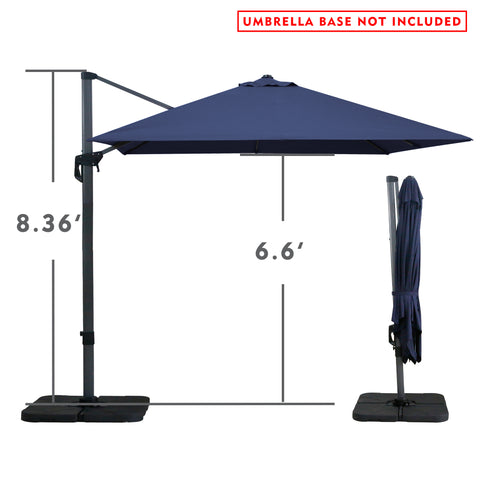 Kozyard Square Cantilever Umbrella 10ft × 10ft (4 Color Options)