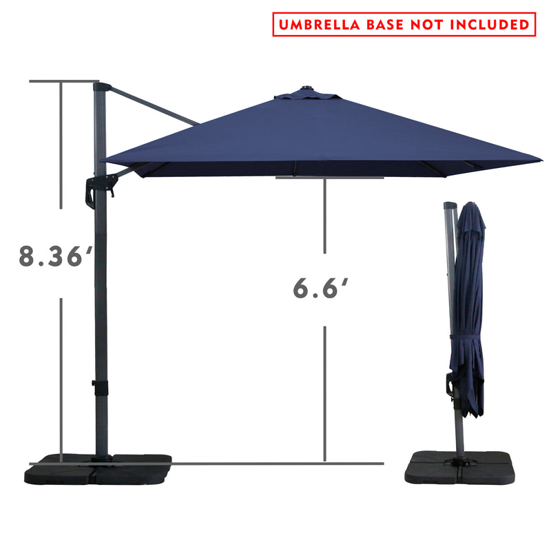 Kozyard Square Cantilever Umbrella 10ft × 10ft (4 Color Options)
