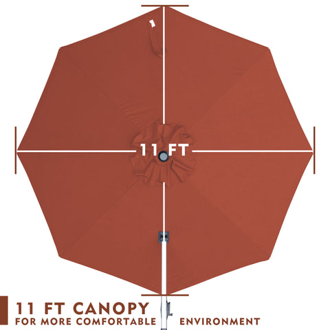 Top - down view of a 11 - foot red patio umbrella canopy, designed to create a more comfortable outdoor environment.
A 11 - ft canopy of an outdoor umbrella shown from above, emphasizing comfort in the outdoor setting.“11 FT Patio Umbrella Canopy for Comfortable Outdoors”
“11 - Foot Canopy: Enhance Your Outdoor Comfort”11 ft umbrella canopy, patio umbrella, outdoor umbrella, comfortable outdoor environment, red umbrella canopy
