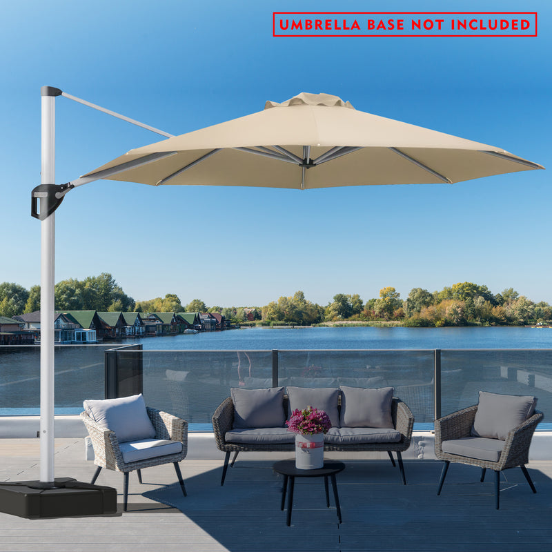 Kozyard 12' Roma Cantilever Offset Umbrella (4 Color Options)