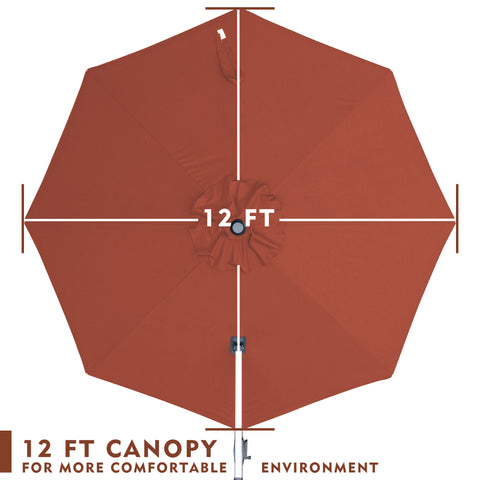 Top - down view of a 12 - foot red patio umbrella canopy, designed to create a more comfortable outdoor environment.
A 12 - ft canopy of an outdoor umbrella shown from above, emphasizing comfort in the outdoor setting.“12 FT Patio Umbrella Canopy for Comfortable Outdoors”
“12 - Foot Canopy: Enhance Your Outdoor Comfort”12 ft umbrella canopy, patio umbrella, outdoor umbrella, comfortable outdoor environment, red umbrella canopy
