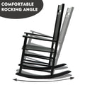 Black Wooden Rocking Chair - Comfortable Rocking Angle
A black wooden rocking chair showcasing its comfortable rocking angle. The design emphasizes smooth rocking motion, ideal for relaxation in various outdoor or indoor settings.
