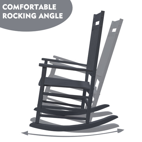 Kozyard wooden rocking chair showcasing a smooth and comfortable rocking angle, crafted from durable wood, ideal for relaxing on patios, porches or garden seating areas.