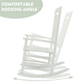 Kozyard wooden rocking chair showcasing a smooth and comfortable rocking angle, crafted from durable wood, ideal for relaxing on patios, porches or garden seating areas.
