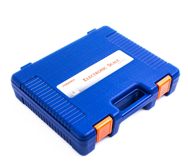 Title: Kozyvacu Electronic Scale Carrying Case for TAS100 Model
Alt Text: Blue Kozyvacu carrying case for TAS100 Electronic Scale, designed for HVAC tools storage and portability.
Keywords: Kozyvacu, TAS100, electronic scale case, HVAC tools, carrying case, storage, portable