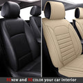 Title: Transform Your Car Interior with Beige Seat Covers  
Alt Text: Before and after view of car seats, from worn black to renewed beige seat covers, refreshing the interior.  
Keywords: car seat covers, beige, car interior renewal, seat cover transformation, automotive upgrade, interior refresh