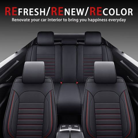 Car Seat Covers for Interior Renovation - Refresh/recolor your car cabin with beige microfiber leather covers, upgrade worn seats, enhance comfort & style, bringing daily driving happiness to your rides