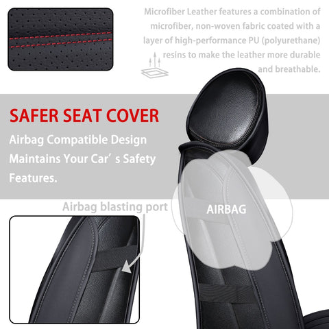 Car Interior Recolor Seat Covers (Black/Beige) - Renew worn seats with microfiber leather covers (black/beige options), stylish, durable, perfect for refreshing your car cabin’s appearance
