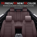 Car Seat Covers for Interior Renovation - Refresh/recolor your car cabin with beige microfiber leather covers, upgrade worn seats, enhance comfort & style, bringing daily driving happiness to your rides