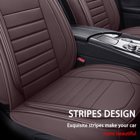 car seat covers with elegant stripes design, enhancing the beauty of your car interior.  
Keywords: car seat covers, beige, stripes design, car interior upgrade, stylish automotive accessories, vehicle decor