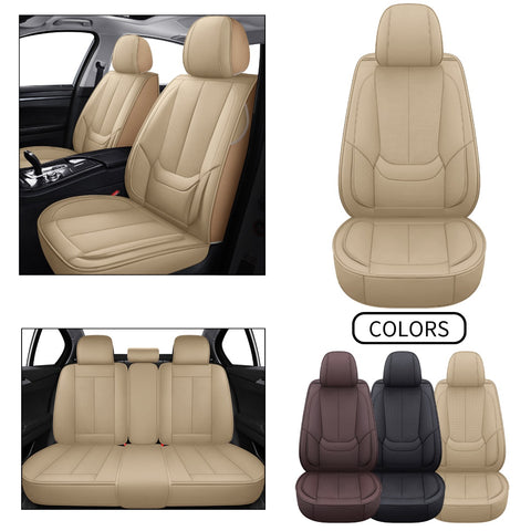 Multi - colored Car Seat Covers for a Stylish Interior
Car seat covers shown in beige, along with other color options like brown and black. Ideal for upgrading vehicle interiors. Keywords: car seat covers, multiple colors, interior upgrade