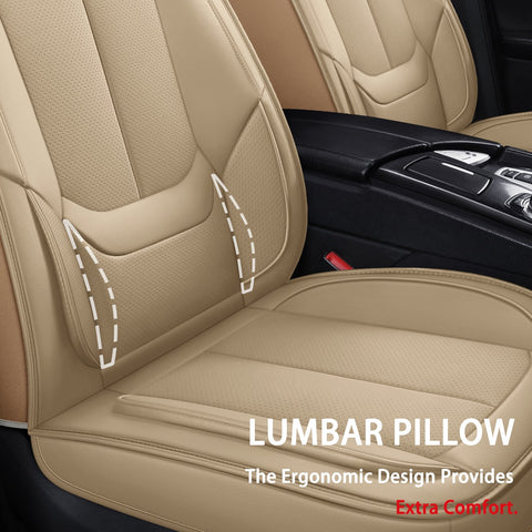 Car Seat with Ergonomic Lumbar Pillow
A beige car seat featuring an ergonomic lumbar pillow for enhanced comfort. Keywords: car seat lumbar support, ergonomic car seat, comfortable car seat