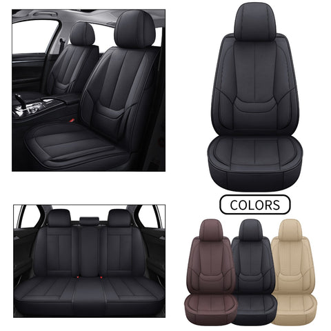 TOMIC Nephele Waterproof Faux Leather Auto Seat Cover (Protector) Full Set, Universal Car Accessories Fit for Most Sedans SUV Pick-up Truck(3 Color Options)