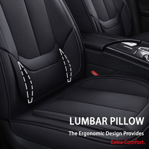 TOMIC Nephele Waterproof Faux Leather Auto Seat Cover (Protector) Full Set, Universal Car Accessories Fit for Most Sedans SUV Pick-up Truck(3 Color Options)