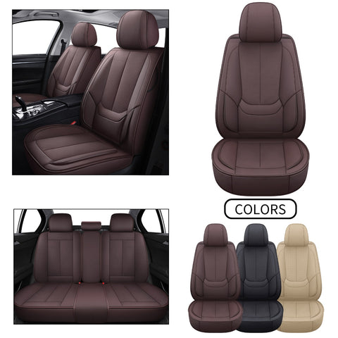 TOMIC Nephele Waterproof Faux Leather Auto Seat Cover (Protector) Full Set, Universal Car Accessories Fit for Most Sedans SUV Pick-up Truck(3 Color Options)