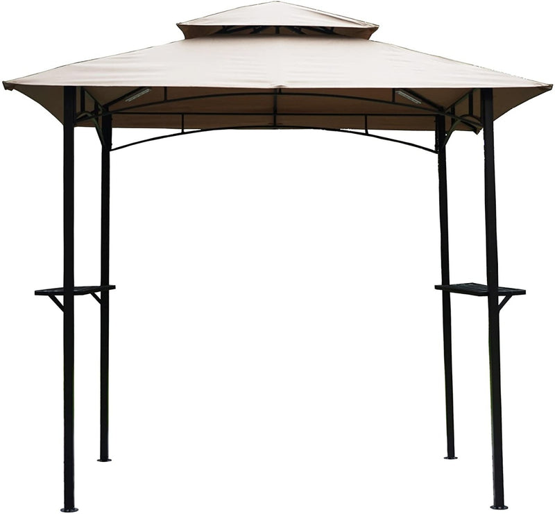 Kozyard Andra Soft Top BBQ Canopy - 8'X5' Outdoor Grill Gazebo Grill Canopy (Tent) with 4pcs Detachable LED Light, Perfect for Barbecue & Grill, Outdoor Canopy