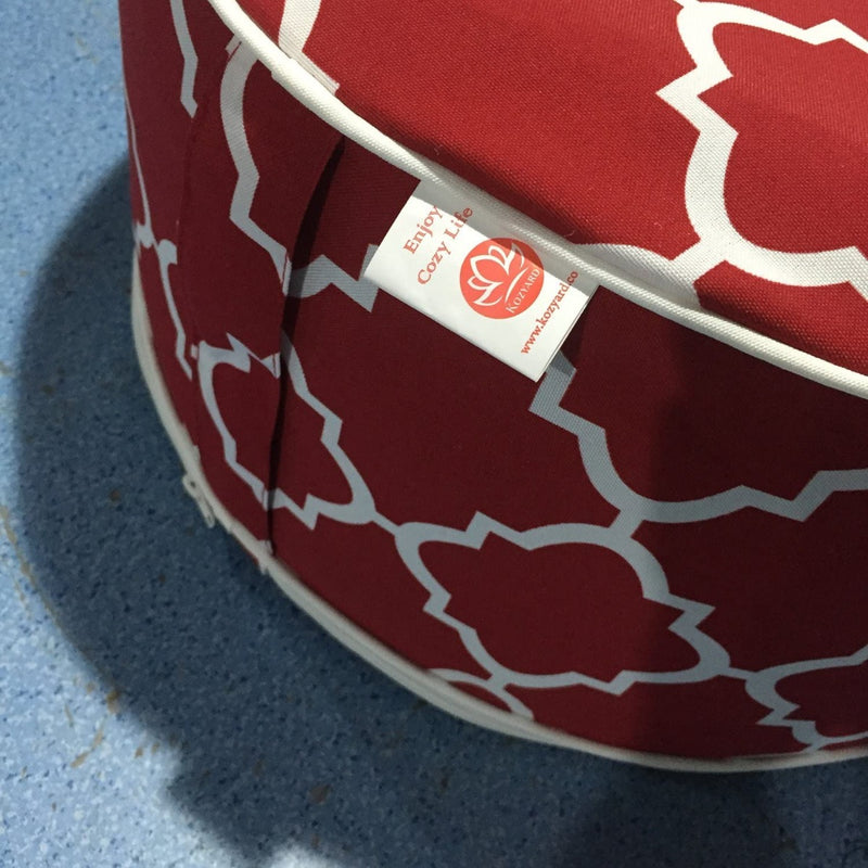 Kozyard Inflatable Stool Ottoman Used for Indoor or Outdoor, Kids or Adults, Camping or Home-Red