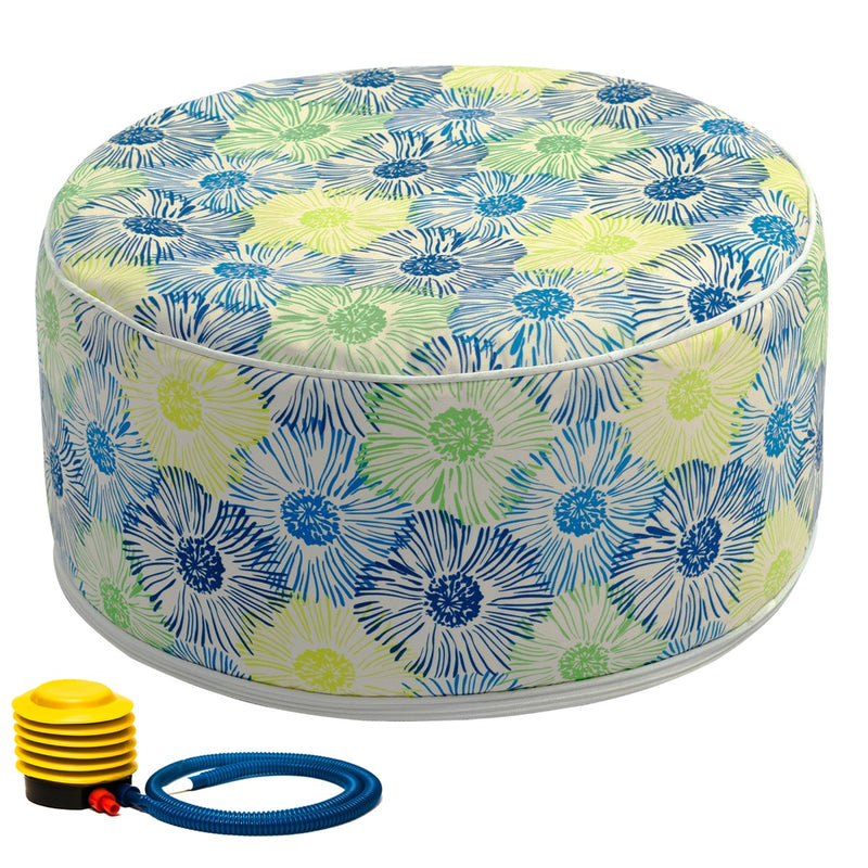 Kozyard Inflatable Stool Ottoman Used for Indoor or Outdoor, Kids or Adults, Camping or Home-Spring Bells