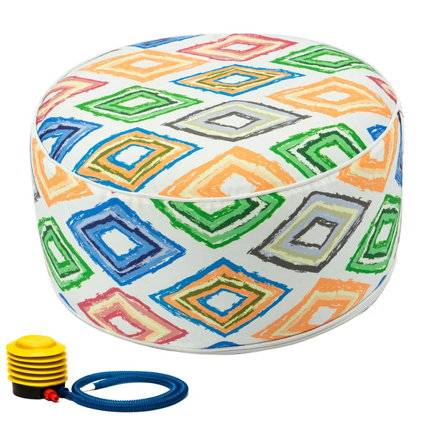 Kozyard Inflatable Stool Ottoman Used for Indoor or Outdoor, Kids or Adults, Camping or Home-Funhouse