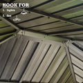 Gazebo Ceiling Hooks for Lights and Fans
A close - up of a gazebo's ceiling showing hooks, which can be used for hanging lights and fans. Keywords: gazebo hooks, ceiling hooks, hanging lights, hanging fans