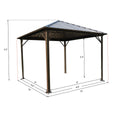 Dimensions of Metal Gazebo
A metal gazebo with clearly marked dimensions, showing its height and base measurements. Keywords: metal gazebo, gazebo dimensions
