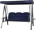 Kozyard Herbert 3 Person Outdoor Duluxe Patio Swing with Thick Comfortable Cushion,(3 Color Options)