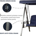 Outdoor Swing Bench - Durability Features
An illustration highlighting the durability features of an outdoor swing bench, including a strong spring hook, weather - resistant polyester canopy, and heavy - duty powder - coated steel frame. Ideal for showcasing its robust construction and long - lasting quality.