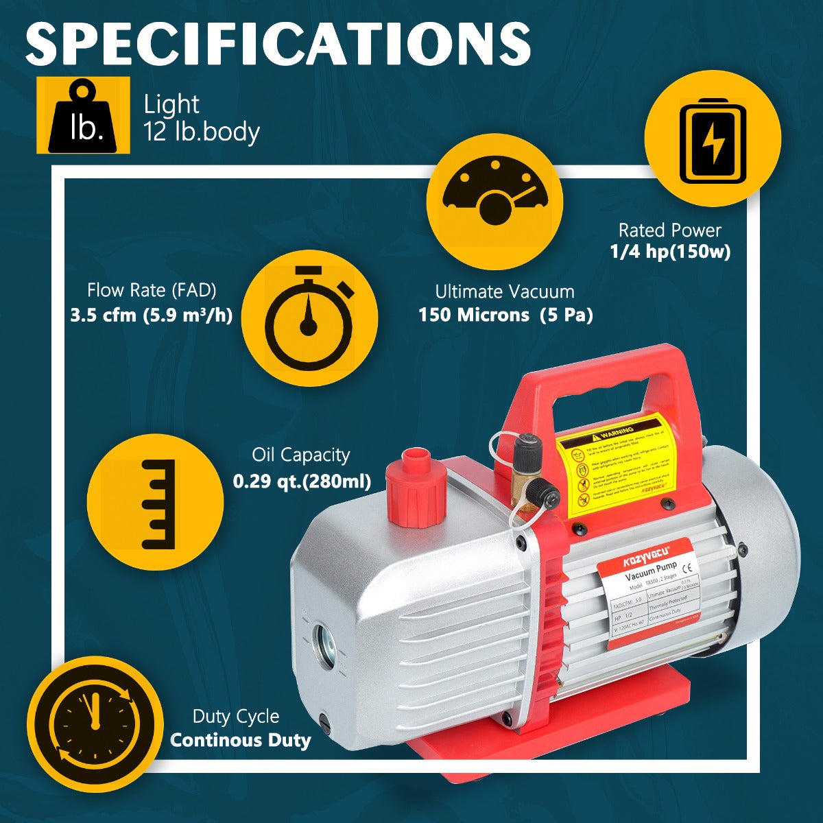 ☆wawawa Vacuum Pump – Kozyvacu TA350 – Kozyard LLC.