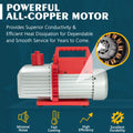 Title: Kozyvacu Vacuum Pump with All-Copper Motor - High Efficiency & Durability
Alt Text: Kozyvacu vacuum pump featuring an all-copper motor for superior conductivity, efficient heat dissipation, minimal noise, fast cooling, high efficiency, and excellent durability, on a blue background.
Keywords: Kozyvacu vacuum pump, all-copper motor, high efficiency, superior conductivity, heat dissipation, minimal noise, fast cooling, durable vacuum pump, HVAC tool, refrigeration equipment.