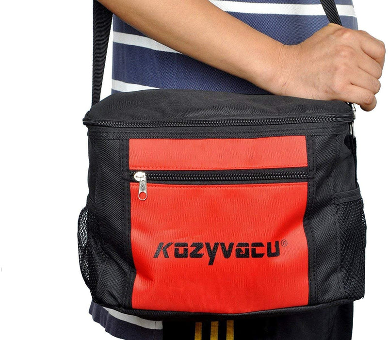 Title: Kozyvacu HVAC Tool Carrying Bag
Alt Text: Kozyvacu black and red carrying bag with shoulder strap for HVAC tools, featuring side mesh pockets.
Keywords: Kozyvacu, HVAC tool bag, carrying bag, shoulder strap, tool storage, mesh pockets